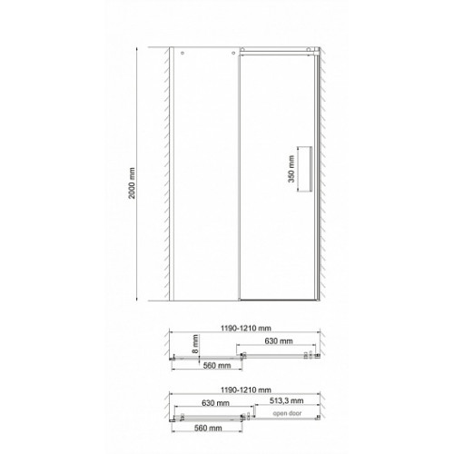WasserKRAFT Душевая дверь Dinkel 58R05