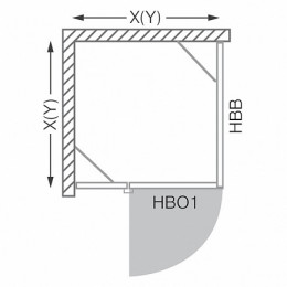 Roltechnik Душевая дверь HBO1/800 распашная