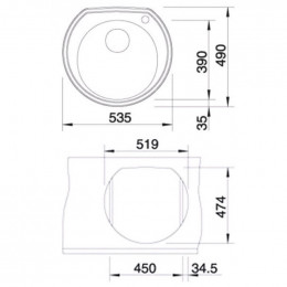 Мойка Blanco Rondoval 45 520604, жемчужный