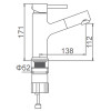 Смеситель для раковины Ledeme L1055B-25 черный