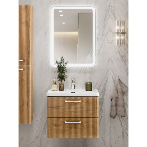 BelBagno Тумба с раковиной Due 50 подвесная Rovere Nature ручки Белые