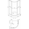 Triton Душевой уголок Альфа-Хром 90x90