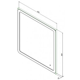 Aquanet Зеркало Ирис 80x80 с подсветкой и антизапотеванием
