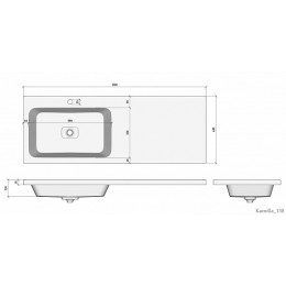 Misty Тумба с раковиной Чегет 70 L белая под стиральную машину