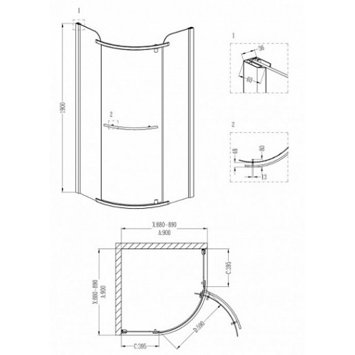 Grossman  Душевой уголок Style GR-7090