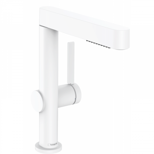 Смеситель для раковины Hansgrohe Finoris 76063700 с донным клапаном белый матовый