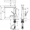 Смеситель для раковины Hansgrohe Finoris 76063700 с донным клапаном белый матовый