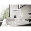 Смеситель для раковины Hansgrohe Finoris 76063700 с донным клапаном белый матовый