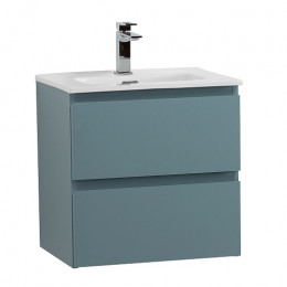BelBagno Тумба с раковиной Kraft 39-50 подвесная Голубой матовый с раковиной BB500/390ETL