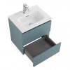 BelBagno Тумба с раковиной Kraft 39-50 подвесная Голубой матовый с раковиной BB500/390ETL