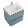 BelBagno Тумба с раковиной Kraft 39-50 подвесная Голубой матовый с раковиной BB500/390ETL