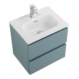BelBagno Тумба с раковиной Kraft 39-50 подвесная Голубой матовый с раковиной BB500/390ETL