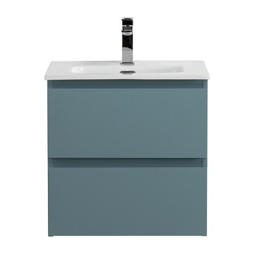 BelBagno Тумба с раковиной Kraft 39-50 подвесная Голубой матовый с раковиной BB500/390ETL