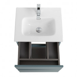 BelBagno Тумба с раковиной Kraft 39-50 подвесная Голубой матовый с раковиной BB500/390ETL