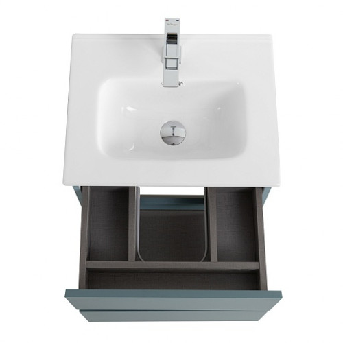 BelBagno Тумба с раковиной Kraft 39-50 подвесная Голубой матовый с раковиной BB500/390ETL