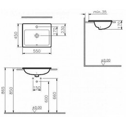 Vitra Раковина "S20" 5465B003