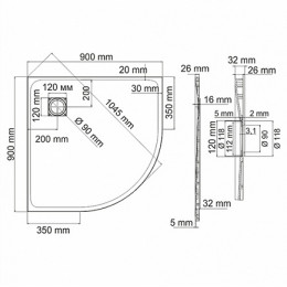WasserKRAFT Душевой поддон Main 41T01