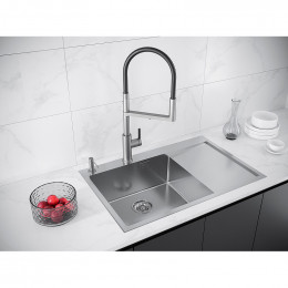 Мойка для кухни Paulmark Atlan Edge PM777851-BSL 78x51 брашированная сталь