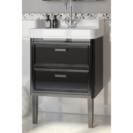 Kerama Marazzi Тумба с раковиной Pompei 60, 2 ящика, черная
