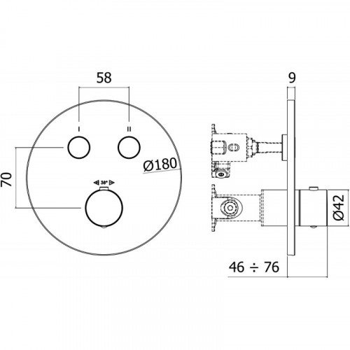 Смеситель для душа Paffoni Compact Box CPT018HG золото