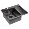 Мойка для кухни Paulmark Flank PM225951-GML 59х51 вороненая сталь
