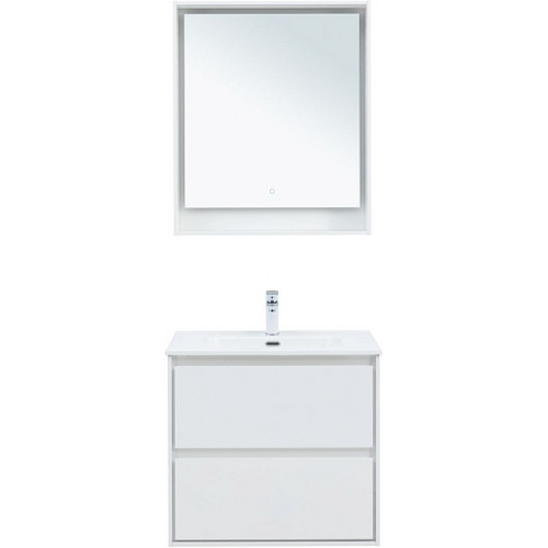 Aquanet Тумба с раковиной Милан 70 Flat подвесная белая