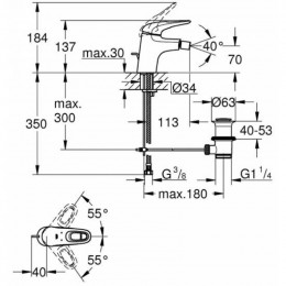 Смеситель для биде Grohe Eurostyle New 33565003