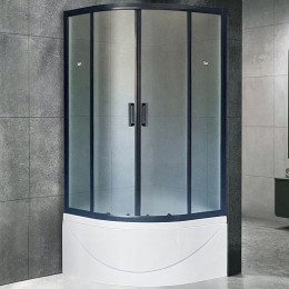 Royal Bath Душевой уголок RB 90BK-C-BL 90х90х200