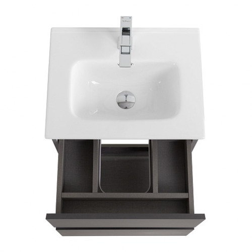 BelBagno Тумба с раковиной Kraft 39-50 подвесная Темно-Серый матовый с раковиной BB500/390ETL