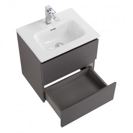 BelBagno Тумба с раковиной Kraft 39-50 подвесная Темно-Серый матовый с раковиной BB500/390ETL