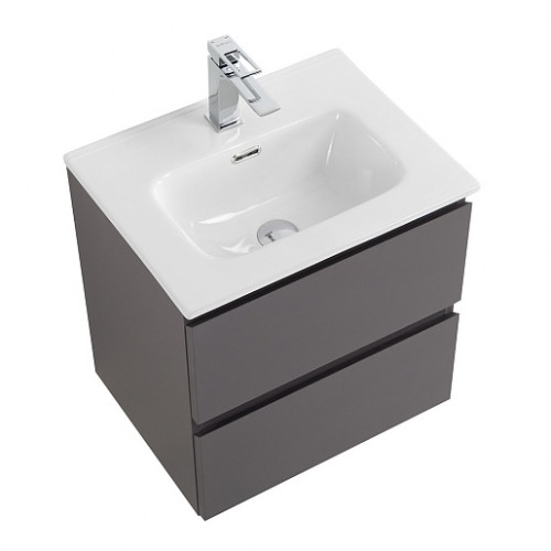 BelBagno Тумба с раковиной Kraft 39-50 подвесная Темно-Серый матовый с раковиной BB500/390ETL