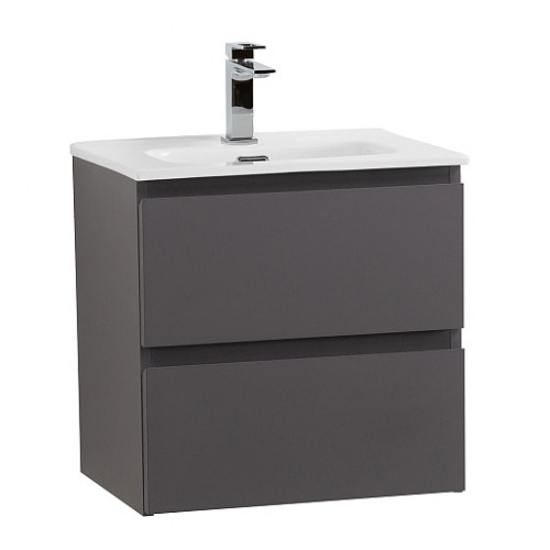 BelBagno Тумба с раковиной Kraft 39-50 подвесная Темно-Серый матовый с раковиной BB500/390ETL