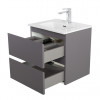 BelBagno Тумба с раковиной Kraft 39-50 подвесная Темно-Серый матовый с раковиной BB500/390ETL