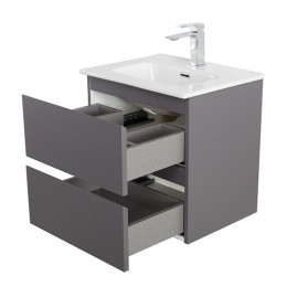 BelBagno Тумба с раковиной Kraft 39-50 подвесная Темно-Серый матовый с раковиной BB500/390ETL