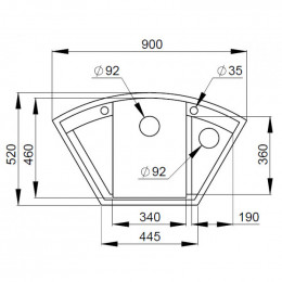 Кухонная мойка Granula GR-9001 90х52 эспрессо