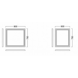 Kerama Marazzi Мебель для ванной Pompei 60, 2 ящика, черная