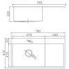 Мойка для кухни Gerhans K37851В-L 78x51 графит