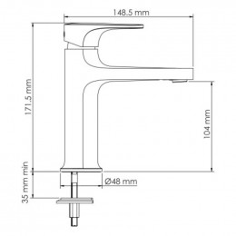 Смеситель для раковины WasserKRAFT Spree 1403 никель