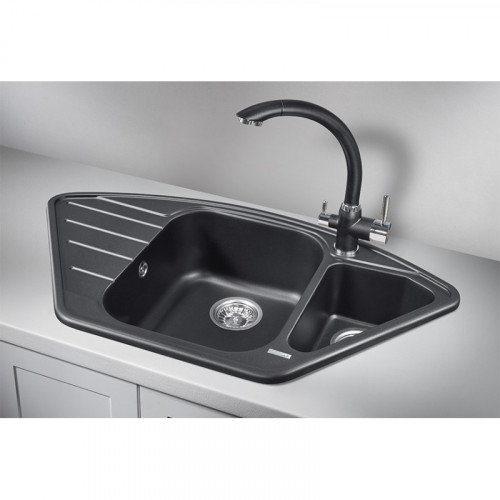 Кухонная мойка Granula GR-9101 89х49 шварц