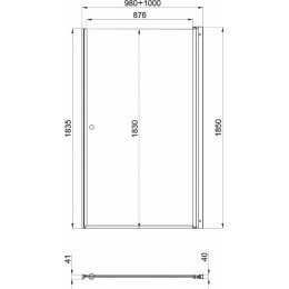 Triton Душевая дверь в нишу Уно 100x185