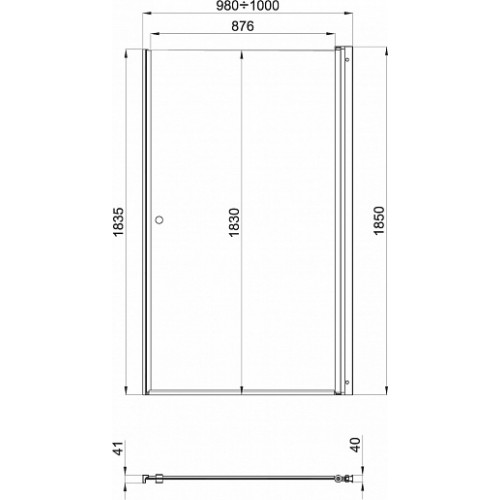 Triton Душевая дверь в нишу Уно 100x185