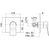 Смеситель для душа Paffoni Tilt TI010NO/M черный матовый