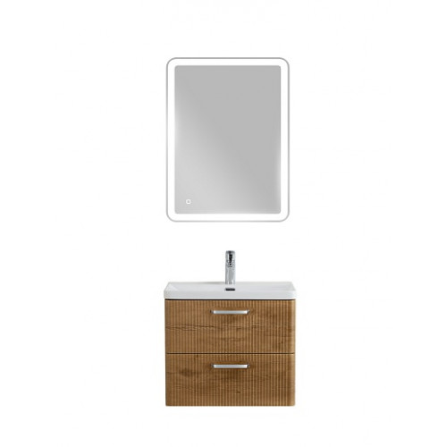 BelBagno Тумба с раковиной Due 50 подвесная Rovere Nature ручки Хром полированный
