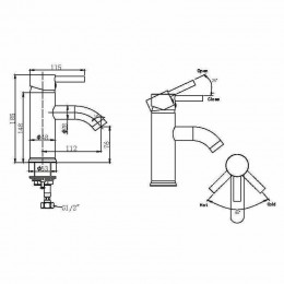 Смеситель для раковины Bravat Slim F1332366CP-RUS хром