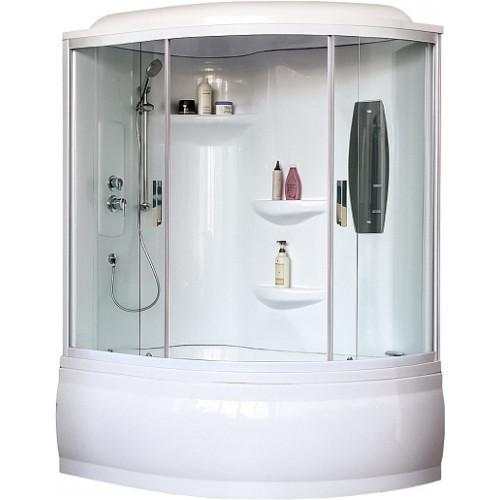 Royal Bath Душевая кабина ALP RB 140ALP-T-L/b/g 140x95 L стекло прозрачное профиль белый