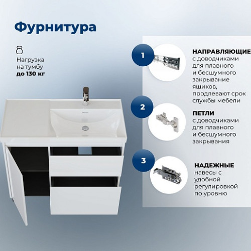 Aquanet Мебель для ванной Nova Lite 2.0 100 R белая