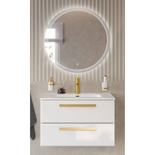 BelBagno Мебель для ванной Eco Cer-N 80 CZR-8095-80 bianco opaco ручки сатиновое золото
