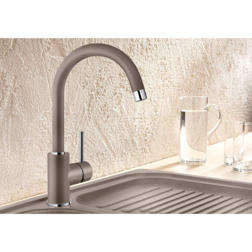 Комплект мойка Blanco Classic 45 S и смеситель Blanco Mida Silgranit, кофе 521313M2
