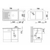 Комплект мойка Blanco Classic 45 S и смеситель Blanco Mida Silgranit, кофе 521313M2