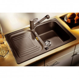 Комплект мойка Blanco Classic 45 S и смеситель Blanco Mida Silgranit, кофе 521313M2